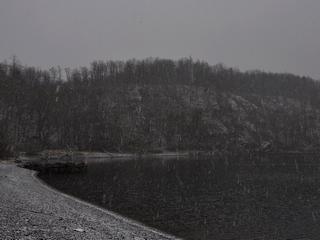 Jistec a sníh (foto - VH)